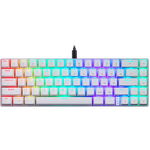 Tastatura mecanica pentru gamer, Motospeed, CK101, RGB, Comutator albastru, Distributie internationala, Alb