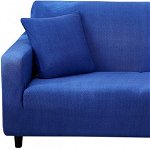 Husa pentru canapea de 4 locuri MIYOU YOUMI, lycra, albastru, 240-270 cm