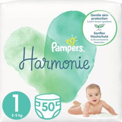 Scutece PAMPERS Harmonie Value Pack nr 1, Unisex, 2-5 kg, 50 buc