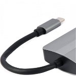 Adaptor / Replicator Gembird USB-C 8in1, HDMI, USB-C, PD, VGA, USB 3.1, 2.0, audio, cititor de carduri, Gembird