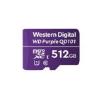 Purple 512GB Surveillance microSD XC Class - 10 UHS 1, WD