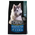 Hrană uscată pentru câini Farmina Cibau Sensitive Medium Maxi, Peste, 12 Kg