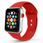 Curea Smooth Band Upzz Tech Protect ,compatibila Cu Apple Watch 1/2/3/4/5 (42/44mm), Red