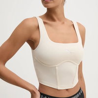 Puma top Dare To femei, culoarea bej, 626804, Puma