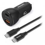 Incarcator auto Philips PH-DLP2521C, 36 W, USB-A, USB Type-C, 1m (Negru), Philips