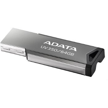 Stick USB A-DATA UV350, 64GB, USB 3.2 (Argintiu), ADATA