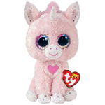 Jucarie de plus Ty - Beanie Boos, Snookie, unicornul roz, 15 cm