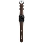 Curea din piele naturala NOMAD Traditional Band compatibila cu Apple Watch 4/5/6/7/8/SE/Ultra 42/44/45/49mm Brown/Silver, NOMAD