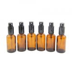 Set de 6 sticle cu pulverizator Yizhao, sticla, maro, 30 ml