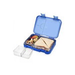Cutie de pranz Bento Box cu compartimente variabile, Navaris, 49877.01.17, plastic, 21 x 15 x 4.5 cm, Albastru