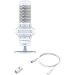 Hp hyperx microfon cu fir quadcast s - alb-gri rgb led 519P0AA