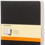Set 3 carnete Moleskine Plain Cahier Journals Black Extra Large