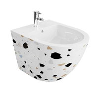 Bideu suspendat Spectrum, Trendi Stone, cu fixare ascunsă, 36.5 x 49 cm, alb mozaic, 