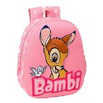 Ghiozdan 3D Disney Bambi Roz, Disney