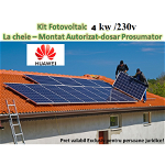 Kit Huawei sistem fotovoltaic pentru persoane juridice 4kW 230 V - LA CHEIE - montat autorizat PROSUMATOR, Huawei