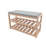 Suport De Incaltaminte Klausstech Stil Banca, 2 X Rafturi, Dimensiuni 29 X 69 X 45.50 Cm, Material Lemn, Constructie Solida, Intretinere/curatare Usoara, Maro, Sinbo