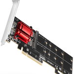 Adaptor Axagon PCEM2-ND PCIE 3.0 8X - 2x NVME M.2, Axagon