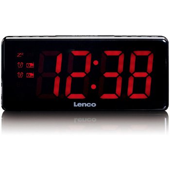 Radio cu ceas Lenco CR-30, Negru
