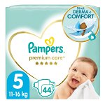 Scutece Pampers Premium Care Value Pack Marimea 5, 11-16 kg, 44 buc, Pampers