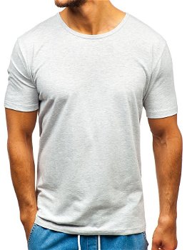 T-shirt pentru bărbați fără imprimeu gri Bolf T1281, BOLF