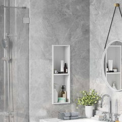 vidaXL Nisă de Duș Alb 60 x 20 x 9,5 cm Oţel inoxidabil, vidaXL