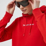 Tommy Jeans bluza femei, culoarea roz, cu glugă, cu imprimeu, Tommy Jeans