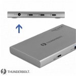 HUB Thunderbolt 4 (Type C) la 3 x Thunderbolt 4 + 1 x USB 3.2-A Gen2, Delock 64157, Delock