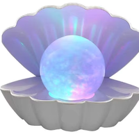 UB Lampa De Veghe In Forma de Scoica Cu Perla In Interior 8 Culori LED, GAVE