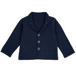 Jacheta copii Chicco, tricotata, albastru, 09419, Chicco