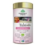 ORGANIC INDIA Ceai Tulsi (Busuioc Sfant) Trandafir Dulce | Antistres & Fermecator, cutie 100g, 