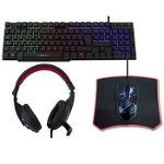 Kit gaming SIKS® 4 in 1 RGB, tastatura, mouse, casti si (5949319052650), SIKS