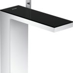 Baterie lavoar Hansgrohe Axor MyEdition 230 ventil push-open crom/sticla neagra, Hansgrohe Axor