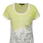 Tricou verde & alb cu print abstract - , Yest