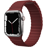 Curea NEXT ONE Leather Loop pentru Apple Watch 42/44/45mm, Visiniu, Next One