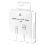 Cablu de Date USB-A la Lightning, 1m Apple A1480 (MXLY2ZM A) Alb (Blister Packing)