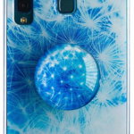 Protectie Spate cu Suport Contakt Floral 2700000159002 pentru Samsung Galaxy A9 2018 (Alb/Albastru)