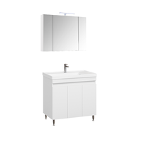 Set mobilier baie Badenmob 286, baza + lavoar + oglinda, alb, Badenmob