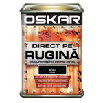 Vopsea Oskar Direct pe rugina, negru lucios, interior/exterior, 0.5 l, Oskar