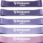 Set de 5 benzi elastice pentru antrenament Haquno, violet/roz, 60 x 5 cm