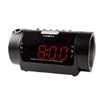 Radio digital cu alarma si proiectie 0.9 LED FM alarma duala Snooze Nedis VE-CLAR005BK