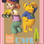 Covor Disney Kids Tigger & Pooh Pink 608, Imprimat Digital