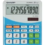 Calculator de birou Sharp calculators Calculator de birou, 10 digits, 149 x 100 x 27 mm, dual power, SHARP EL-M332BBL - gri/bleu