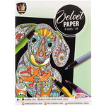 Set pictura 4 planse de colorat catifelate Velvet Paper 30x21 cm, Grafix, Caine