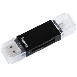 Cititor de carduri HAMA 181056, USB 2.0, SD/microSD, negru