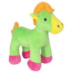 Calut din plush 27 cm verde cu galben INT2568