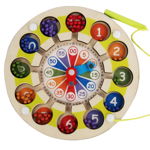 Joc Montessori Ceasul labirint cu bilute magnetice de sortat, Krista