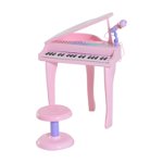 HOMCOM mini pian, jucarie pentru copii, 48×39×69 cm, roz | AOSOM RO, HOMCOM