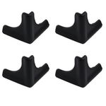 Set 4 protectii in trei laturi pentru colturi, 4.5x1.4x0.3 cm, silicon, Negru, Empria