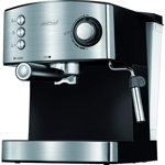 MPM Espressor de cafea MPM MKW-06M, 850 W, 1.7 L, Sistem Thermoblock, Negru/Argintiu, MPM