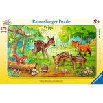 Puzzle animale in padure 15 piese